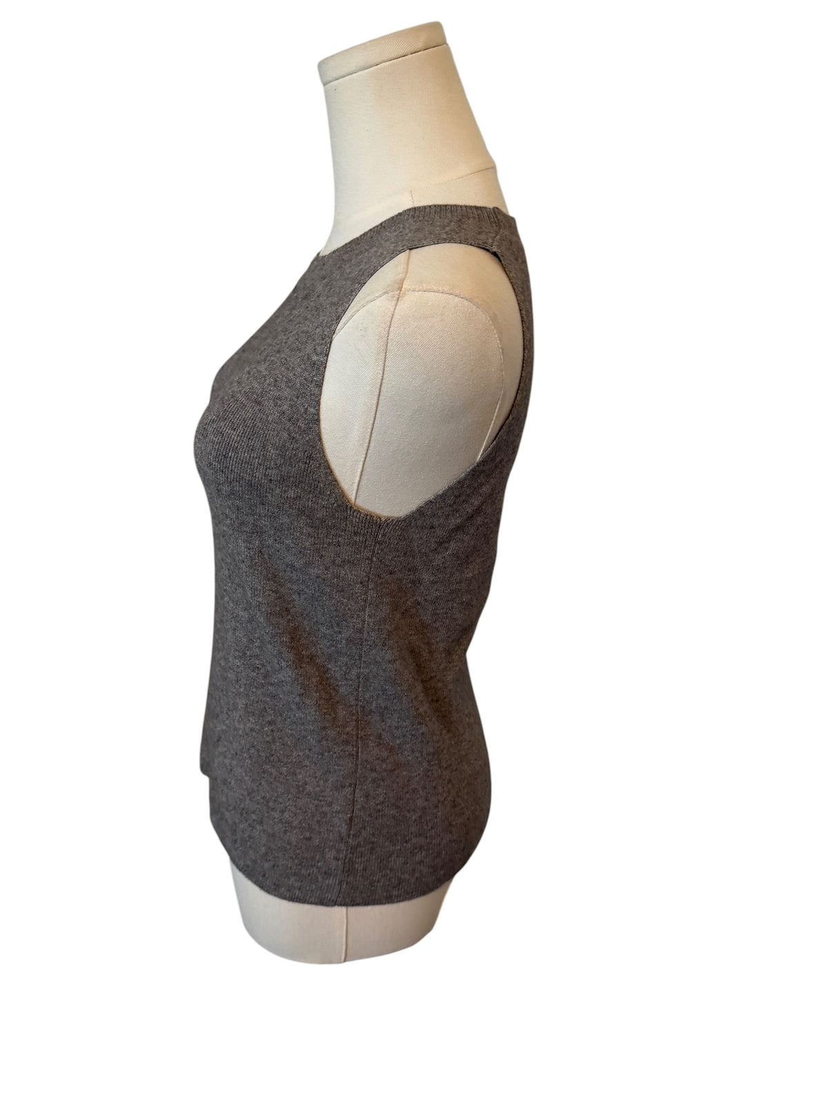 Line & Dot Heather Grey Ribbed Sleeveless Tank