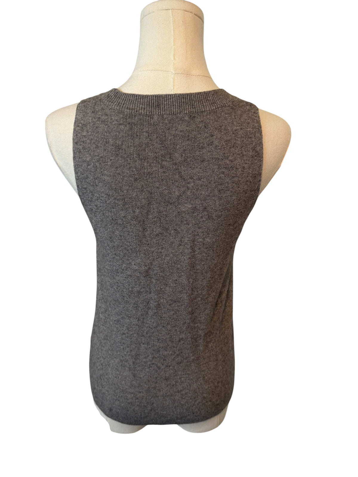 Line & Dot Heather Grey Ribbed Sleeveless Tank