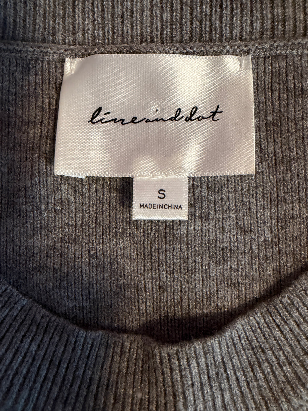 Line & Dot Heather Grey Ribbed Sleeveless Tank