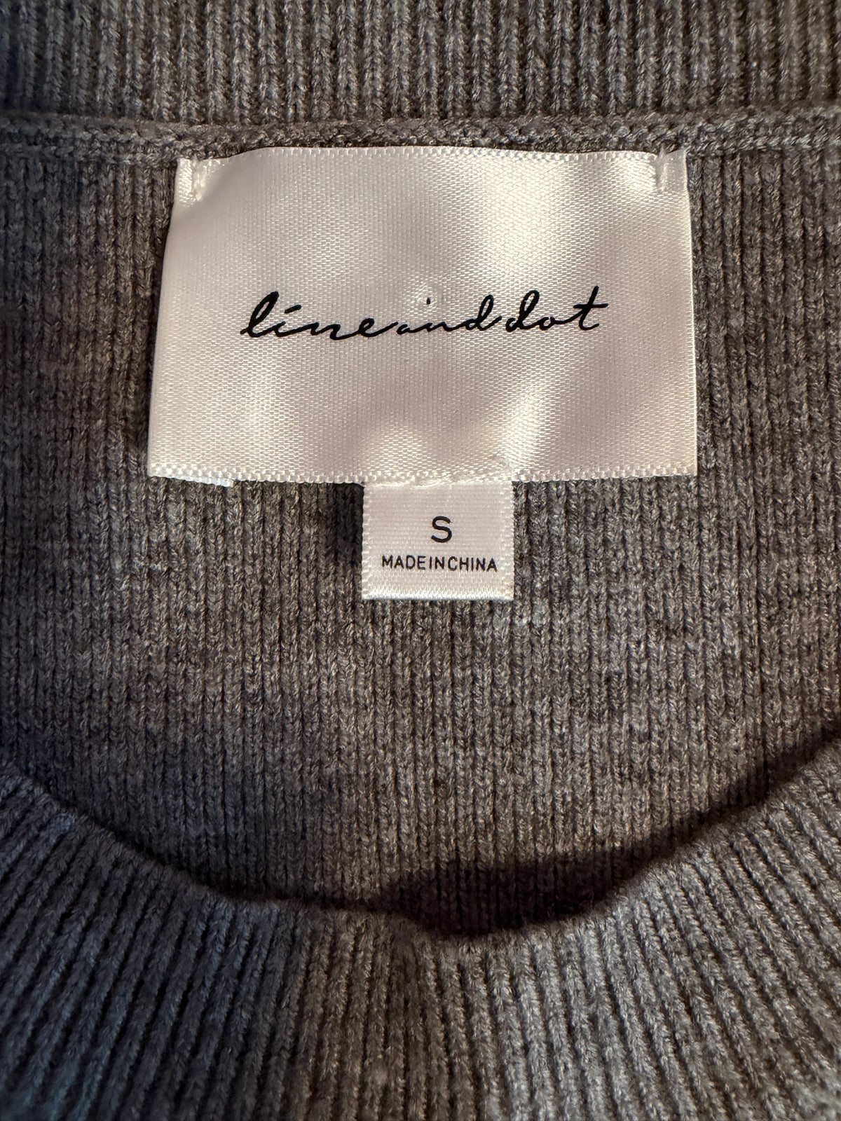 Line & Dot Heather Grey Ribbed Sleeveless Tank