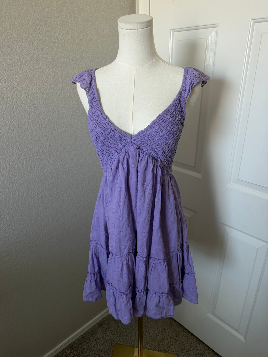 Urban Outfitters UO Malta Flutter Sleeve Mini Dress