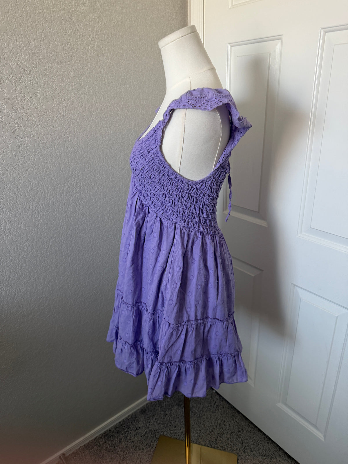 Urban Outfitters UO Malta Flutter Sleeve Mini Dress
