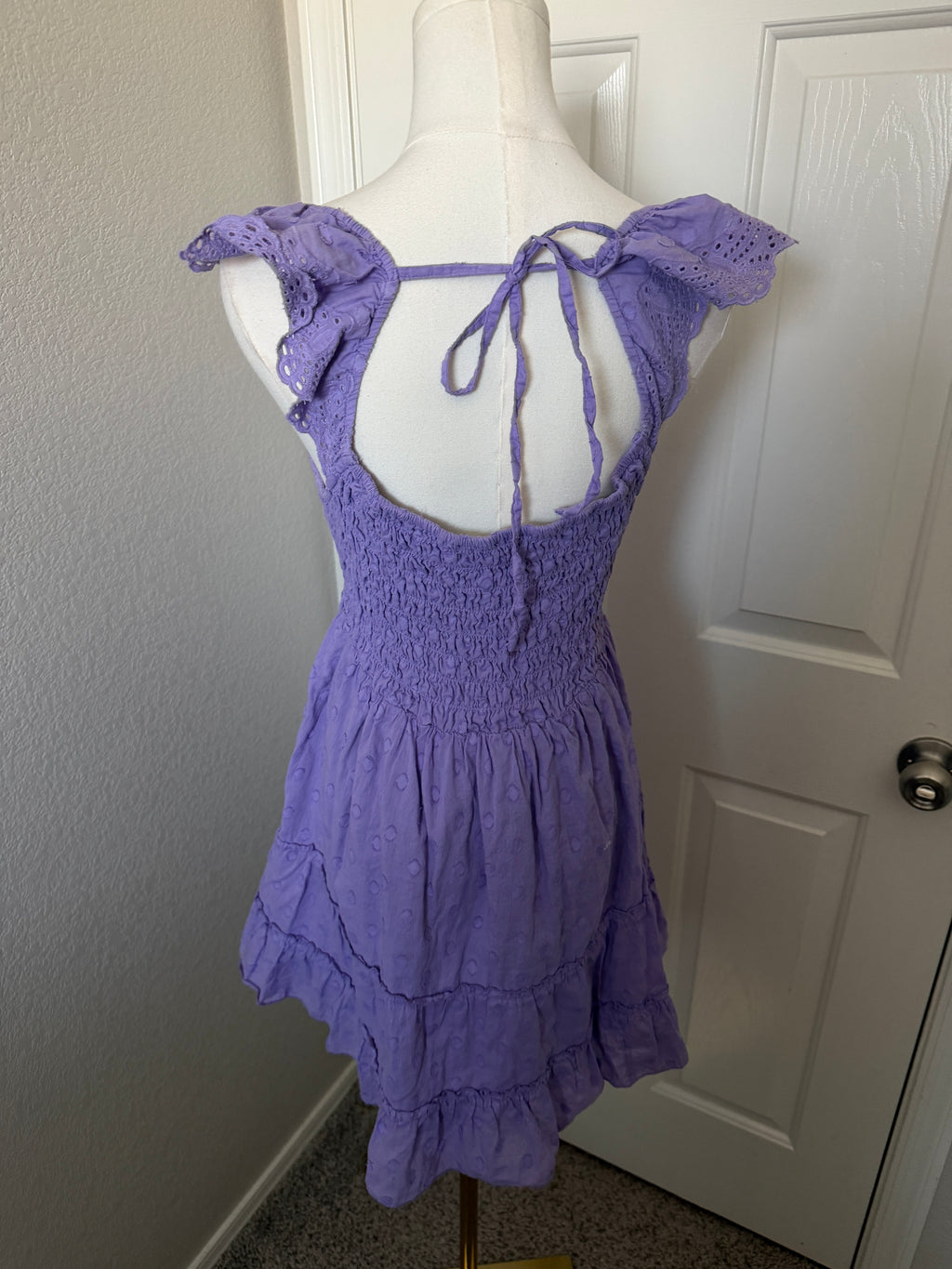 Urban Outfitters UO Malta Flutter Sleeve Mini Dress