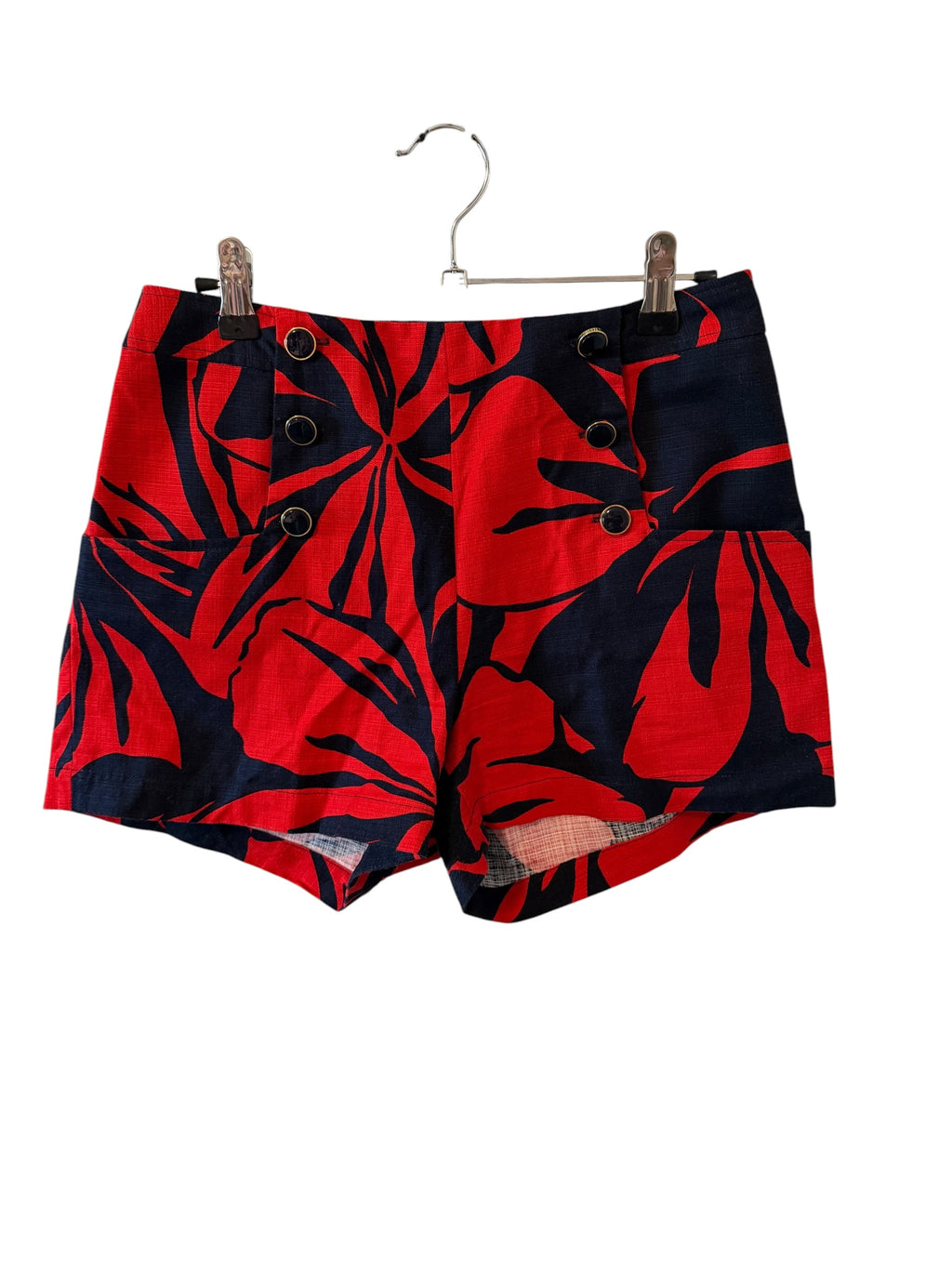 Shoshanna shorts feature a high-waist design