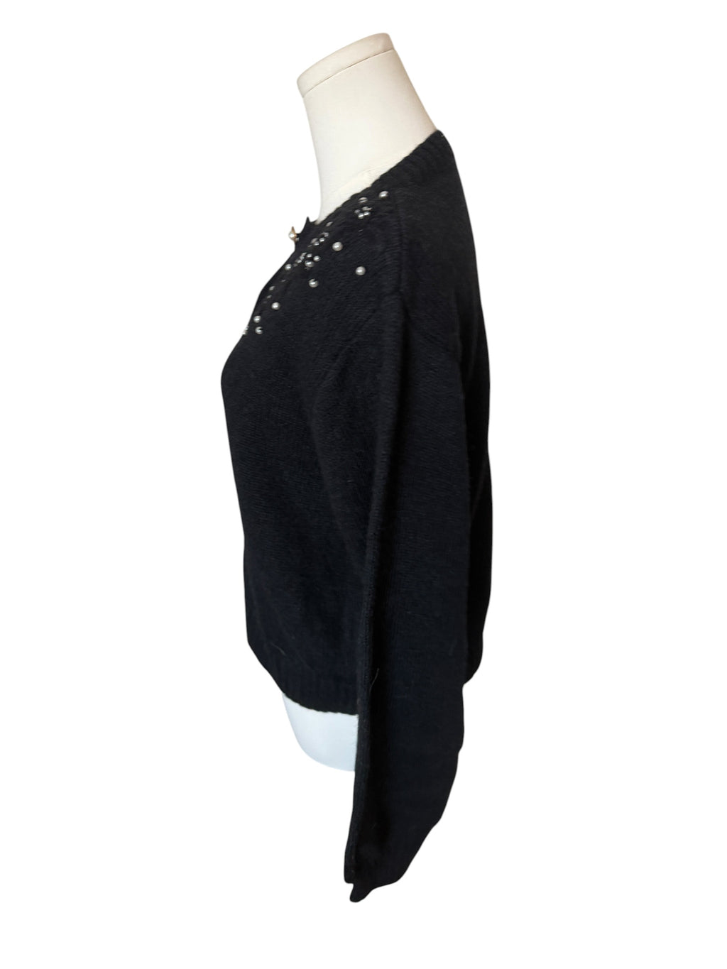 POL Clothing Sparkle Season Embellished Knit Cardigan