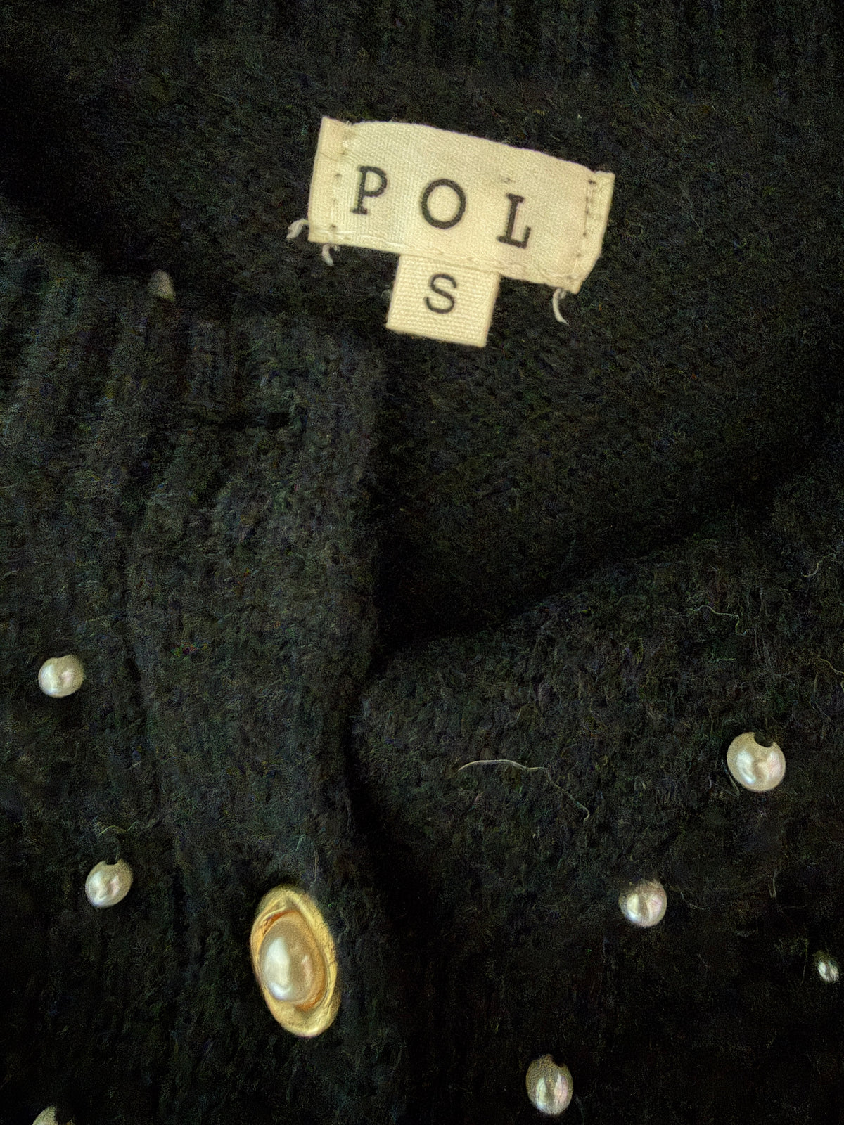POL Clothing Sparkle Season Embellished Knit Cardigan