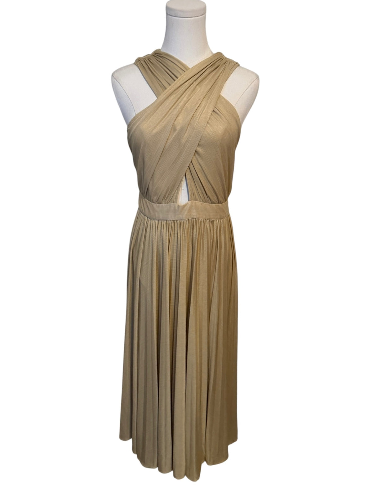 Verb by Pallavi Singhee Pleated Halter Midi Dress