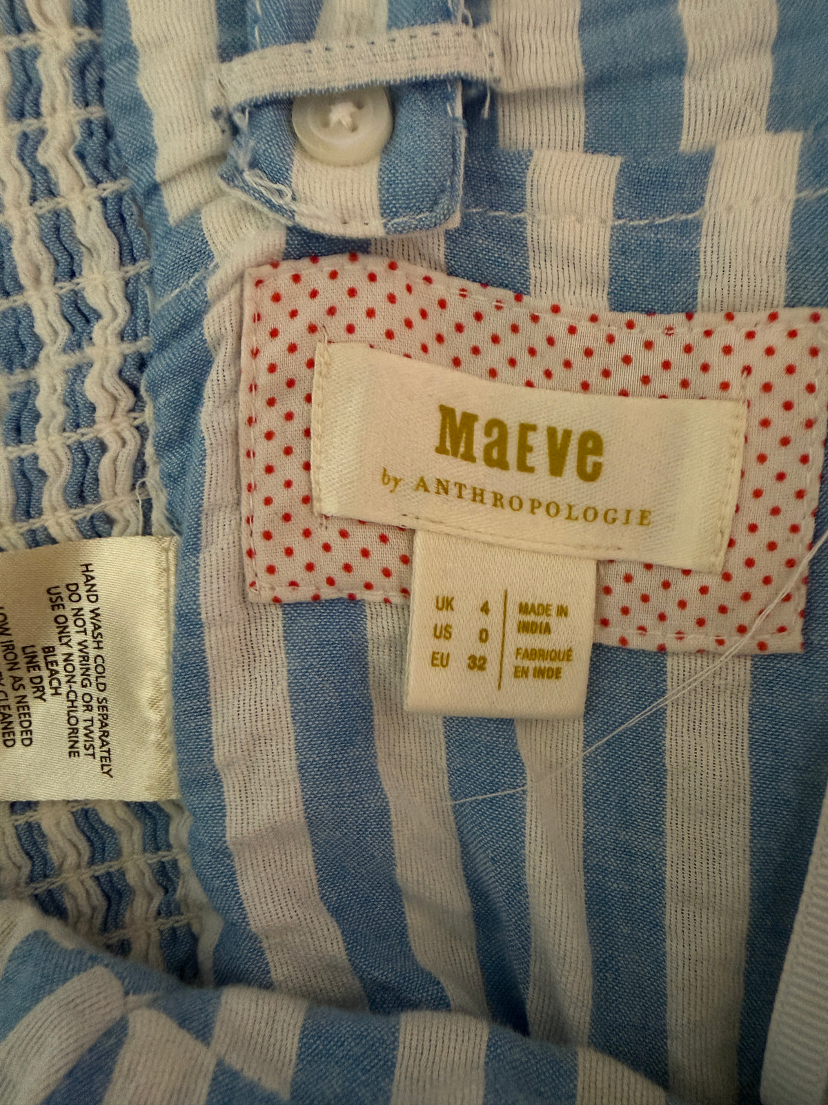 Maeve Striped Embroidered Cami – Anthropologie | Size 0