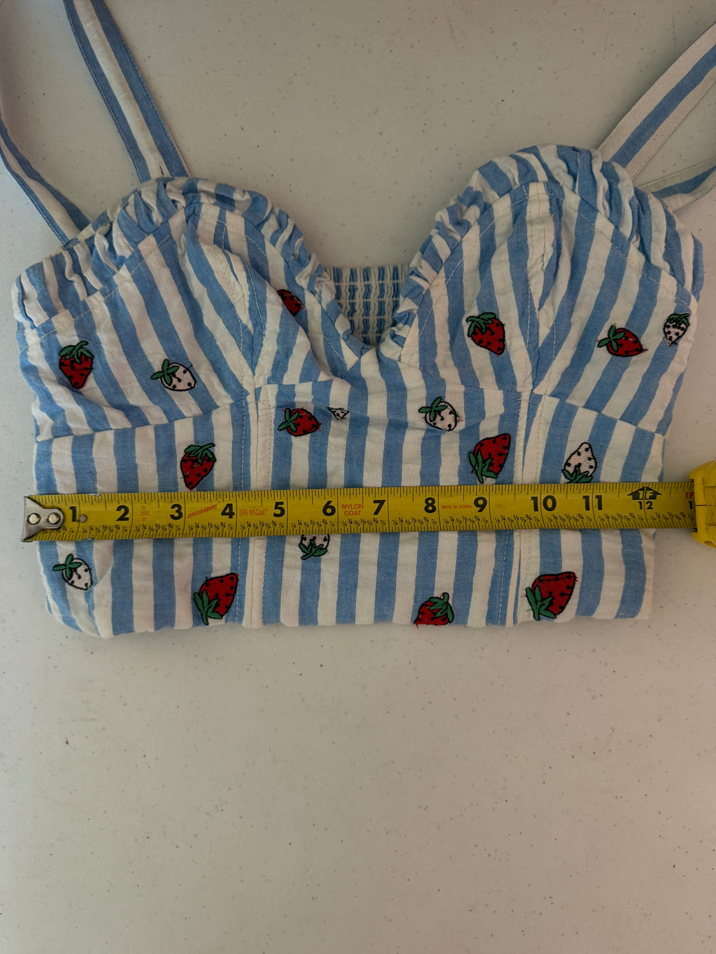 Maeve Striped Embroidered Cami – Anthropologie | Size 0