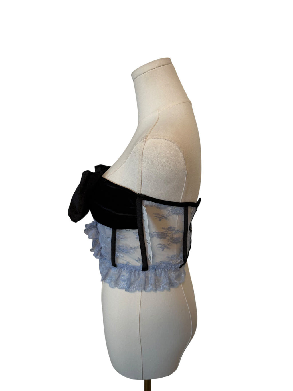Out From Under Bow Down To Me Velvet & Lace Corset from Urban Outfitters
