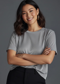 Anthropologie Short-Sleeve Shine Cropped Tee