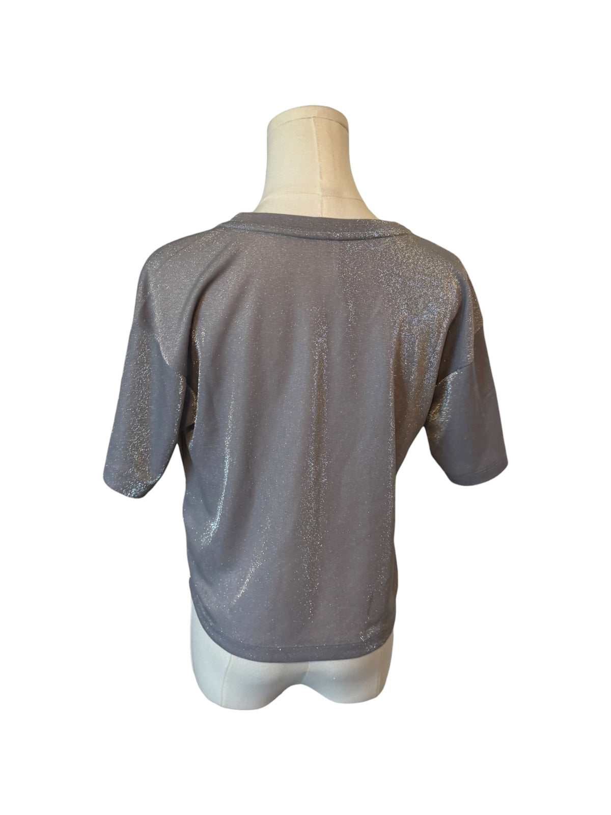 Anthropologie Short-Sleeve Shine Cropped Tee