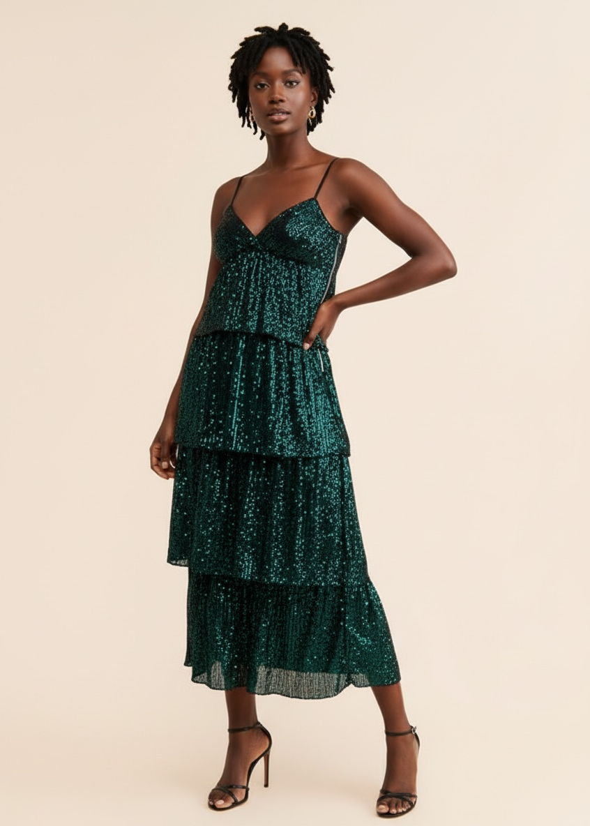 Saylor Finlee Maternity Sequin Dress