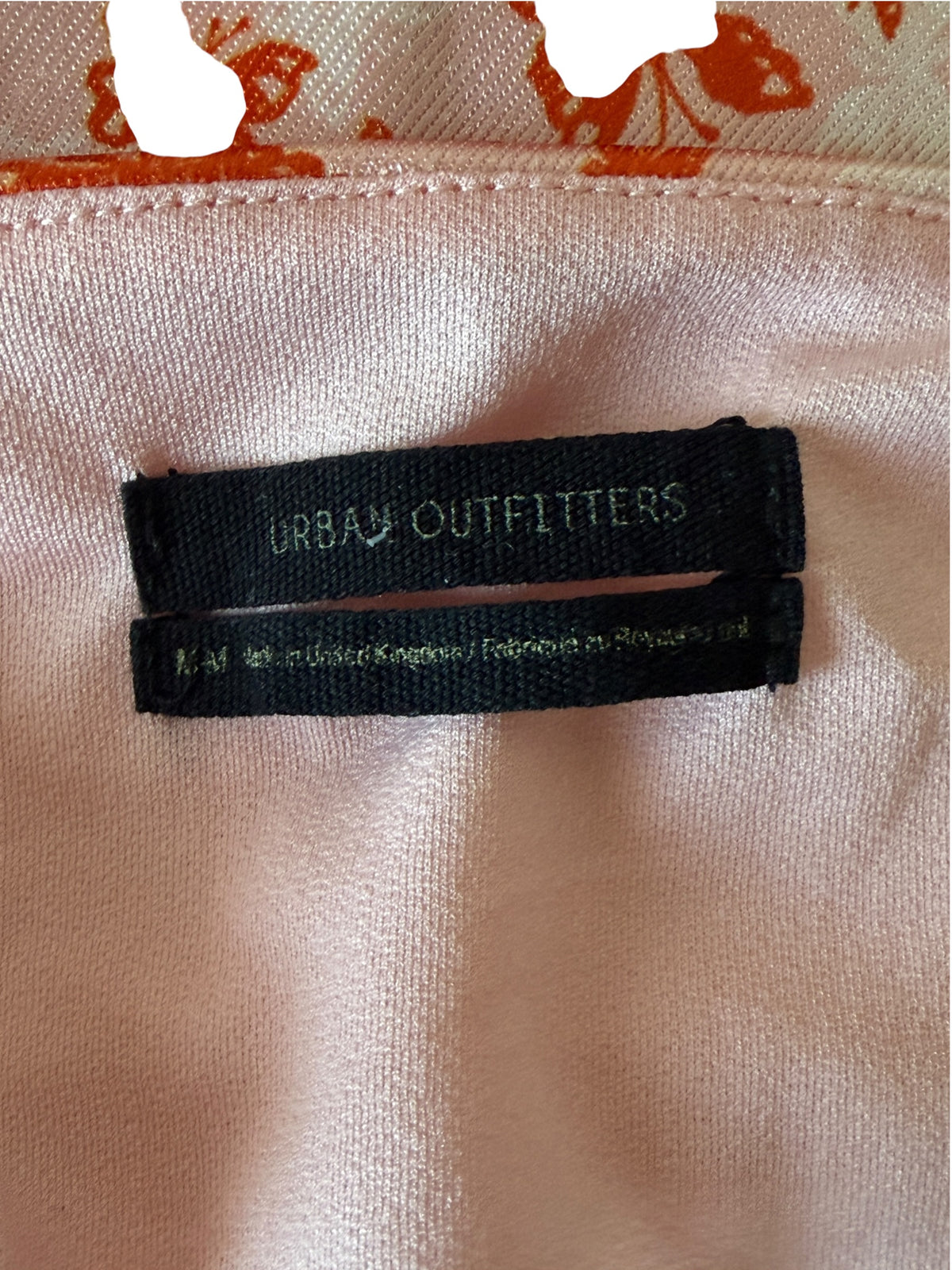 Urban Outfitters Pink Butterfly Satin Mini Slip Dress