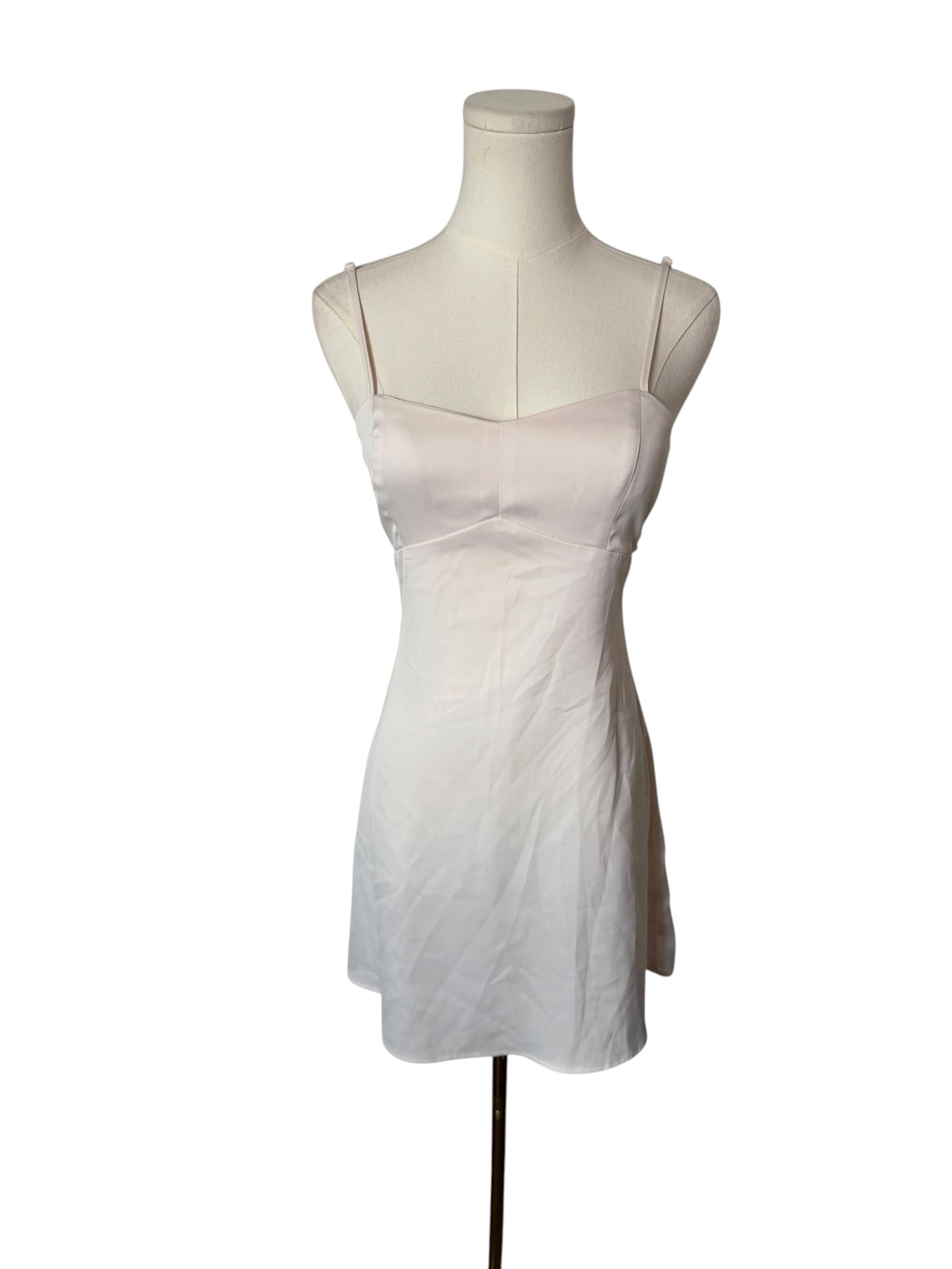 Urban Outfitters UO Bella Bow-Back Satin Silky Mini Dress