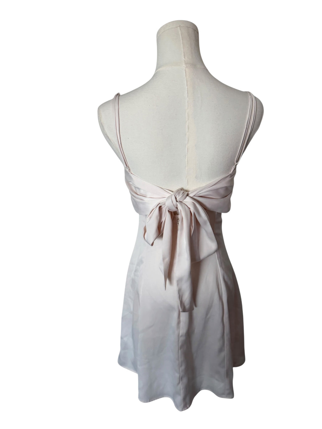 Urban Outfitters UO Bella Bow-Back Satin Silky Mini Dress