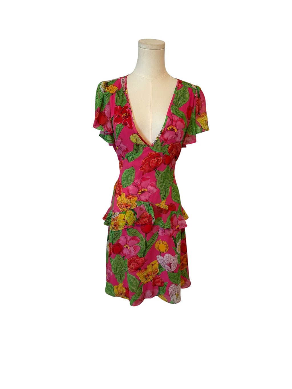 Milly Lee Tulip Rosette mini dress
