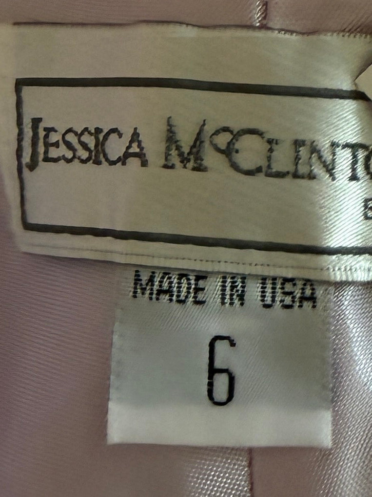 Jessica McClintock bridal Sheeny Lavender Maxi Slip with Rosette Trim