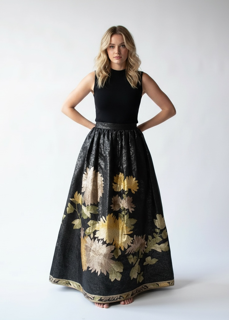 Vintage 1980s Leonard Paris Maxi Skirt – EUC