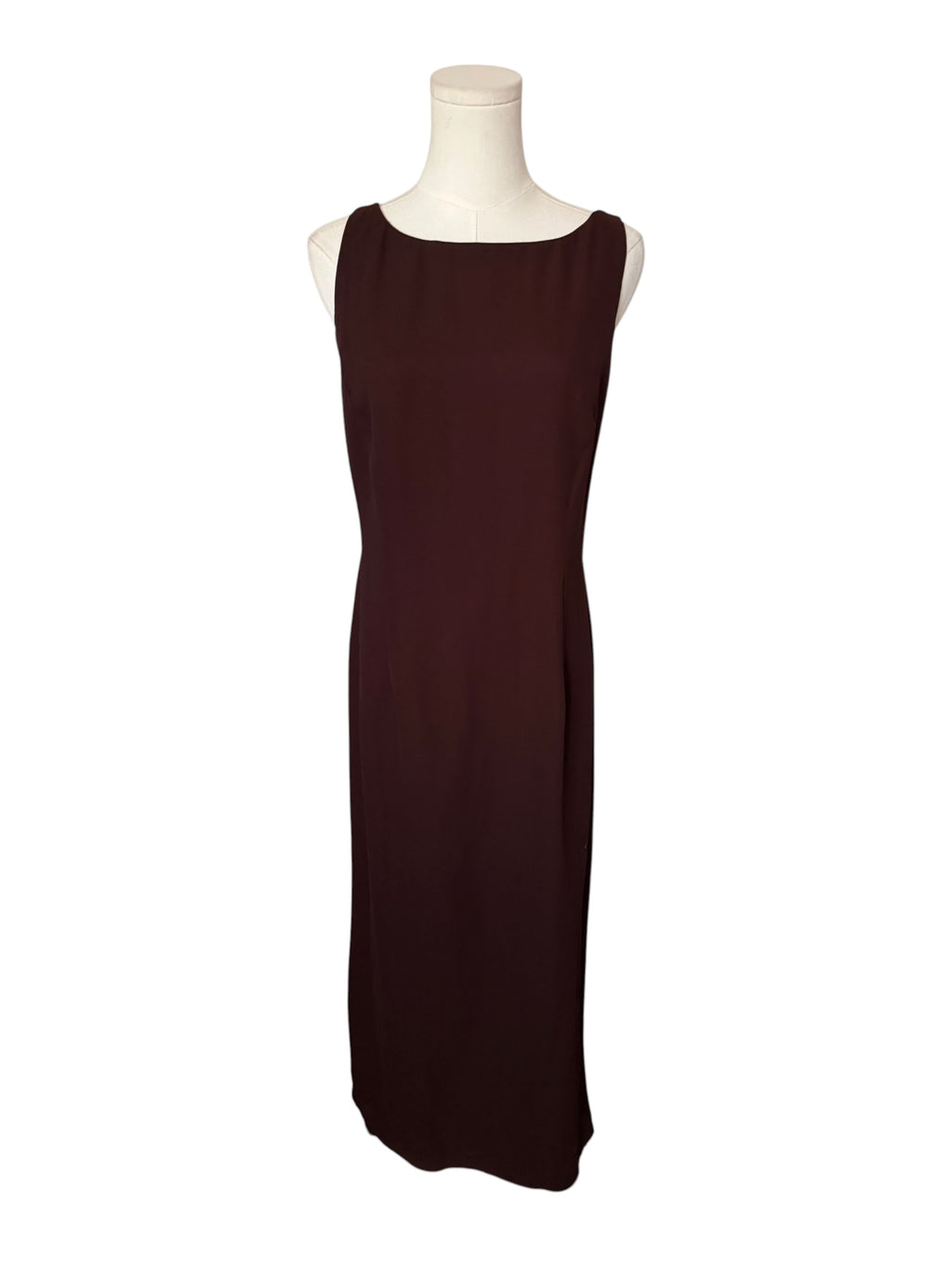 Rhapsody Sleeveless Maxi Dress in Deep Brown