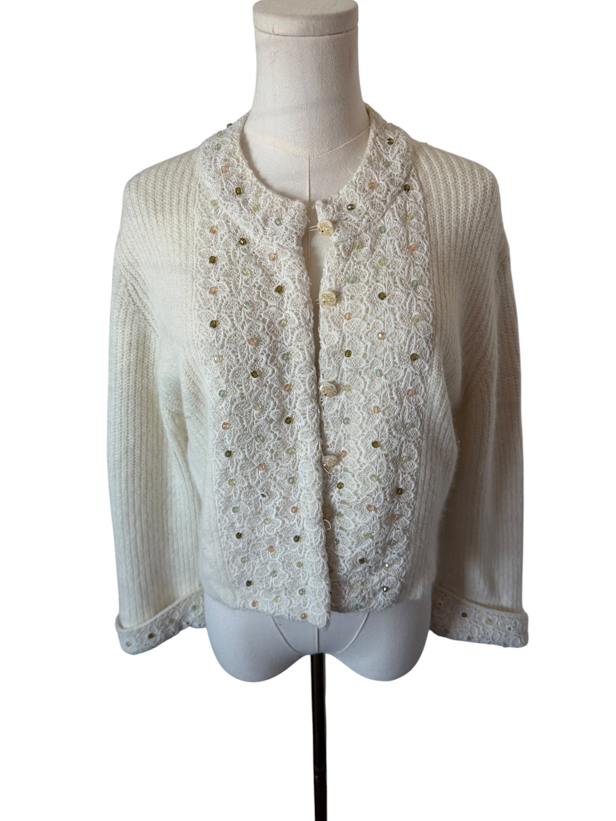 Vintage Moth by Anthropologie beaded and sequined cardigan sweater