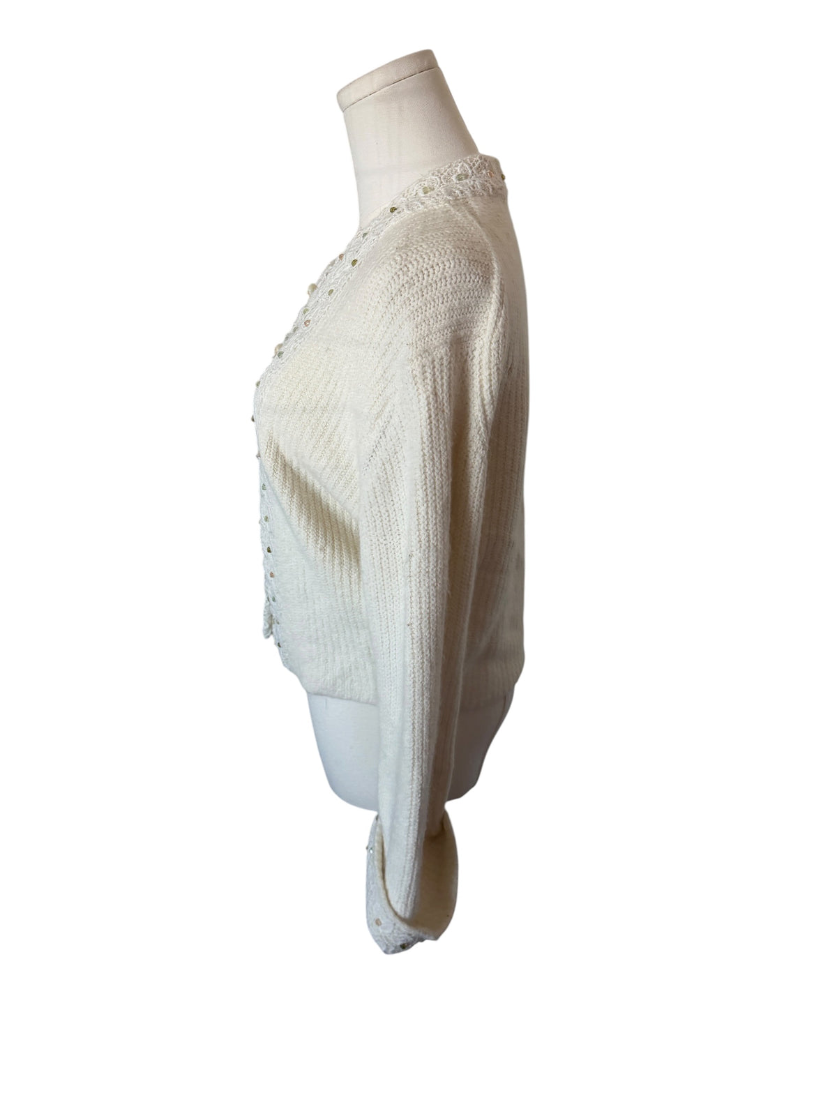 Vintage Moth by Anthropologie beaded and sequined cardigan sweater