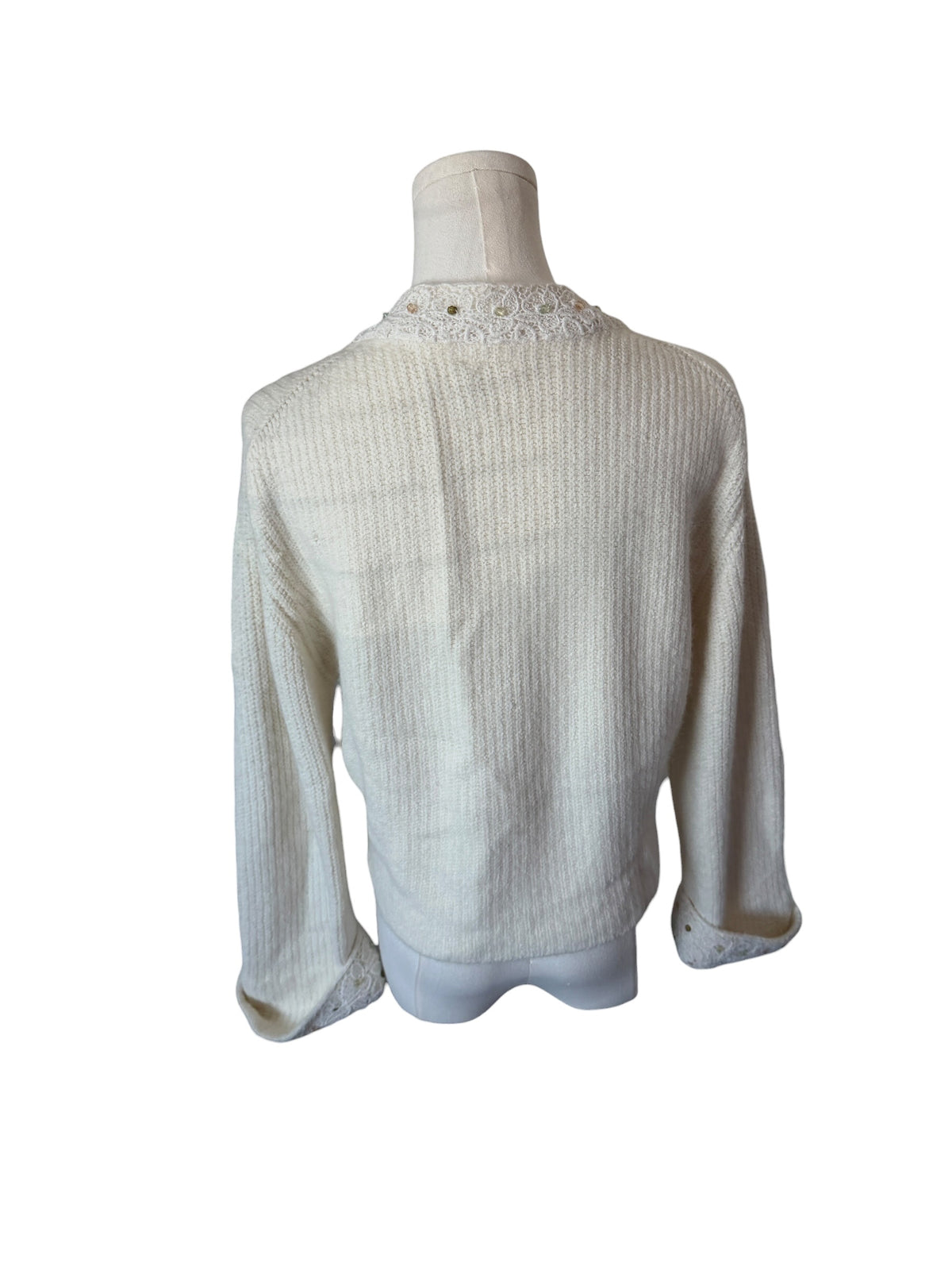 Vintage Moth by Anthropologie beaded and sequined cardigan sweater